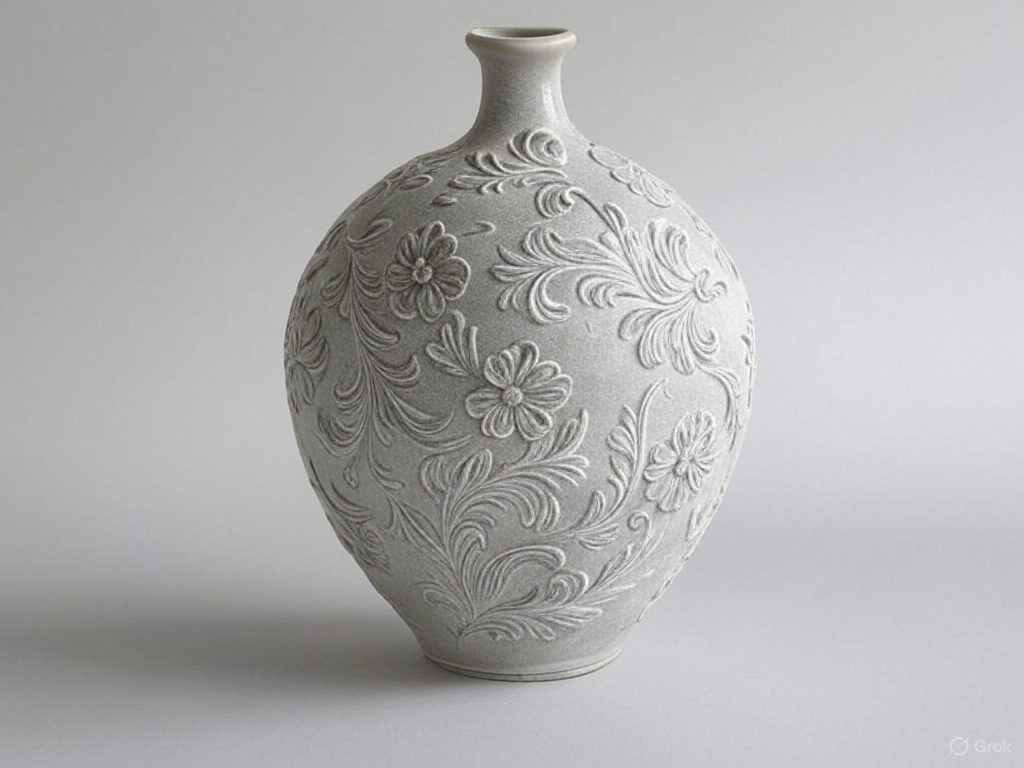 белая ваза для цветов